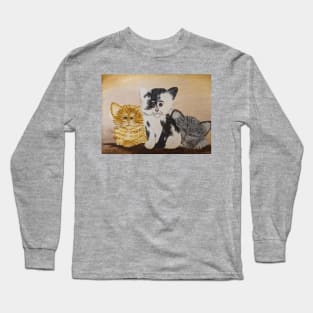 The three little kitties Long Sleeve T-Shirt